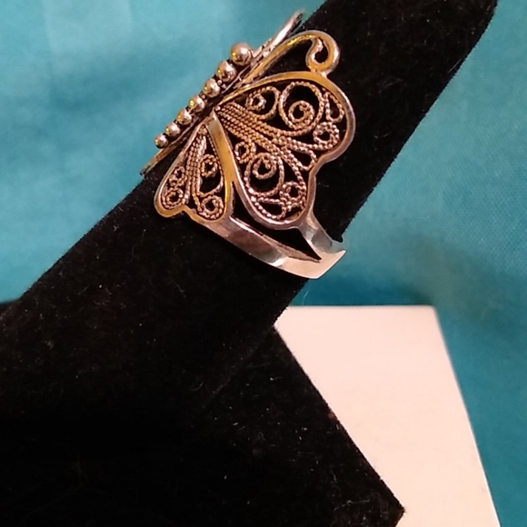 Sterling Silver Butterfly Ring - Picture 3 of 4
